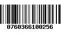 Código de Barras 0760366100256