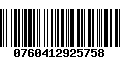 Código de Barras 0760412925758