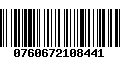 Código de Barras 0760672108441