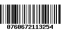 Código de Barras 0760672113254