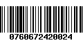 Código de Barras 0760672420024