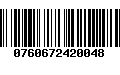 Código de Barras 0760672420048
