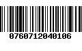 Código de Barras 0760712040106