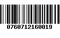 Código de Barras 0760712160019