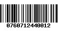 Código de Barras 0760712440012