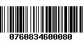 Código de Barras 0760834600080