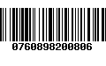 Código de Barras 0760898200806