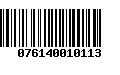 Código de Barras 076140010113