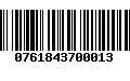 Código de Barras 0761843700013