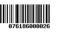 Código de Barras 076186000026