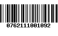 Código de Barras 0762111001092