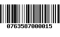 Código de Barras 0763587000015