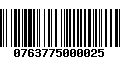 Código de Barras 0763775000025