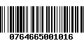 Código de Barras 0764665001016