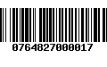 Código de Barras 0764827000017