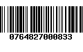 Código de Barras 0764827000833