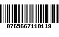 Código de Barras 0765667110119