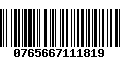 Código de Barras 0765667111819