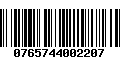 Código de Barras 0765744002207