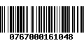 Código de Barras 0767000161048