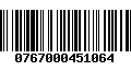 Código de Barras 0767000451064