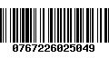 Código de Barras 0767226025049