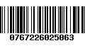 Código de Barras 0767226025063