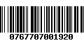 Código de Barras 0767707001920