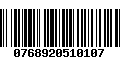 Código de Barras 0768920510107