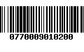 Código de Barras 0770009010200