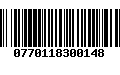 Código de Barras 0770118300148