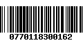 Código de Barras 0770118300162