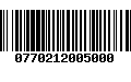 Código de Barras 0770212005000