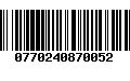 Código de Barras 0770240870052