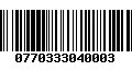Código de Barras 0770333040003