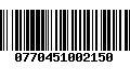 Código de Barras 0770451002150