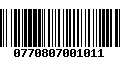 Código de Barras 0770807001011