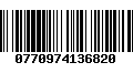 Código de Barras 0770974136820