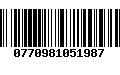 Código de Barras 0770981051987