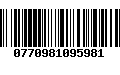 Código de Barras 0770981095981