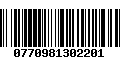 Código de Barras 0770981302201