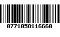 Código de Barras 0771058116660