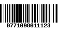 Código de Barras 0771098011123