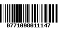 Código de Barras 0771098011147