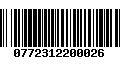 Código de Barras 0772312200026