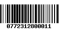 Código de Barras 0772312800011