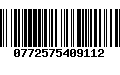 Código de Barras 0772575409112