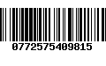 Código de Barras 0772575409815