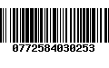 Código de Barras 0772584030253