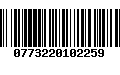 Código de Barras 0773220102259